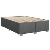 Giroletto a Molle con Materasso Grigio Scuro 140x190 cm Tessuto