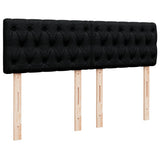 Giroletto a Molle con Materasso Nero 140x190 cm in Tessuto