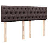 Giroletto a Molle con Materasso Marrone Scuro 140x190cm Tessuto