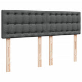 Giroletto a Molle con Materasso Grigio Scuro 140x190 cm Tessuto