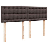 Giroletto a Molle con Materasso Marrone Scuro 140x190cm Tessuto