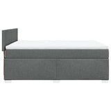 Giroletto a Molle con Materasso Grigio Scuro 140x200cm Tessuto