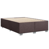 Giroletto a Molle con Materasso Marrone Scuro 140x200cm Tessuto