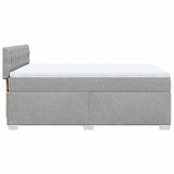 Giroletto a Molle con Materasso Grigio Chiaro 140x200cm Tessuto
