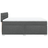 Giroletto a Molle con Materasso Grigio Scuro 140x200cm Tessuto