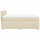 Giroletto a Molle con Materasso Crema 140x200 cm in Tessuto