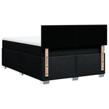 Giroletto a Molle con Materasso Nero 160x200 cm in Tessuto