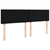 Giroletto a Molle con Materasso Nero 160x200 cm in Tessuto