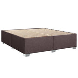Giroletto a Molle con Materasso Marrone Scuro 180x200cm Tessuto
