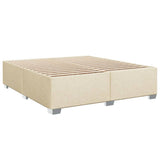Giroletto a Molle con Materasso Crema 180x200 cm in Tessuto