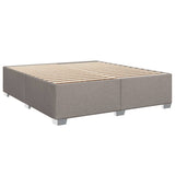 Giroletto a Molle con Materasso Tortora 200x200 cm in Tessuto