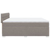 Giroletto a Molle con Materasso Tortora 200x200 cm in Tessuto