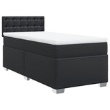 Giroletto a Molle con Materasso Nero 80x200 cm in Similpelle