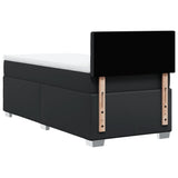Giroletto a Molle con Materasso Nero 80x200 cm in Similpelle