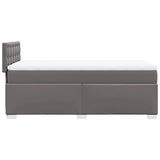 Giroletto a Molle con Materasso Grgio 80x200 cm in Similpelle