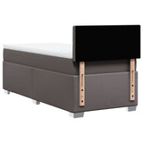 Giroletto a Molle con Materasso Grgio 80x200 cm in Similpelle