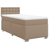 Giroletto a Molle con Materasso Cappuccino 90x200 cm Similpelle