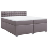 Giroletto a Molle con Materasso Grgio 200x200 cm in Similpelle