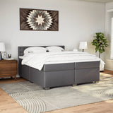 Giroletto a Molle con Materasso Grgio 200x200 cm in Similpelle