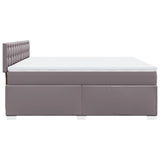 Giroletto a Molle con Materasso Grgio 200x200 cm in Similpelle
