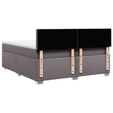 Giroletto a Molle con Materasso Grgio 200x200 cm in Similpelle