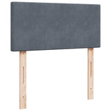 Giroletto a Molle con Materasso Grigio Scuro 80x200 cm Velluto