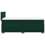 Giroletto a Molle con Materasso Verde Scuro 80x200 cm Velluto
