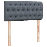 Giroletto a Molle con Materasso Grigio Scuro 80x200 cm Velluto