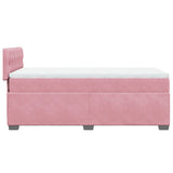 Giroletto a Molle con Materasso Rosa 80x200 cm in Velluto