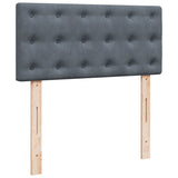 Giroletto a Molle con Materasso Grigio Scuro 80x200 cm Velluto