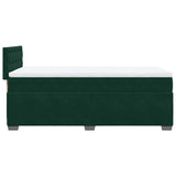 Giroletto a Molle con Materasso Verde Scuro 100x200 cm Velluto
