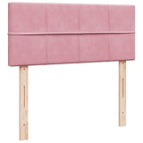 Giroletto a Molle con Materasso Rosa 120x190 cm in Velluto