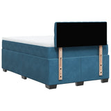 Giroletto a Molle con Materasso Blu Scuro 120x190 cm in Velluto