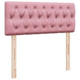 Giroletto a Molle con Materasso Rosa 120x190 cm in Velluto