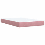 Giroletto a Molle con Materasso Rosa 120x190 cm in Velluto