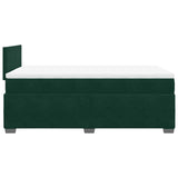 Giroletto a Molle con Materasso Verde Scuro 120x200 cm Velluto