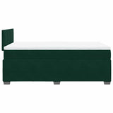 Giroletto a Molle con Materasso Verde Scuro 120x200 cm Velluto
