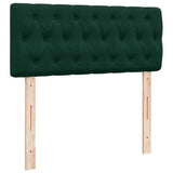 Giroletto a Molle con Materasso Verde Scuro 120x200 cm Velluto