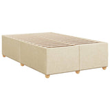 Giroletto a Molle con Materasso Crema 120x190 cm in Tessuto