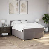 Giroletto a Molle con Materasso Tortora 140x190 cm in Tessuto