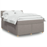 Giroletto a Molle con Materasso Tortora 140x190 cm in Tessuto