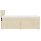 Giroletto a Molle con Materasso Crema 90x200 cm inTessuto