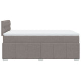 Giroletto a Molle con Materasso Tortora 120x190 cm in Tessuto