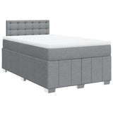 Giroletto a Molle con Materasso Grigio Chiaro 120x190cm Tessuto