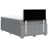 Giroletto a Molle con Materasso Grigio Chiaro 120x190cm Tessuto