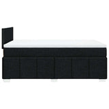 Giroletto a Molle con Materasso Nero 120x200 cm in Tessuto