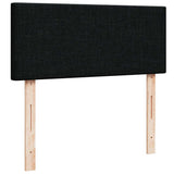 Giroletto a Molle con Materasso Nero 120x200 cm in Tessuto