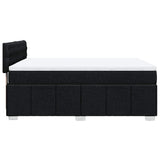 Giroletto a Molle con Materasso Nero 140x190 cm in Tessuto