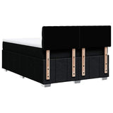 Giroletto a Molle con Materasso Nero 140x190 cm in Tessuto