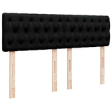 Giroletto a Molle con Materasso Nero 140x190 cm in Tessuto